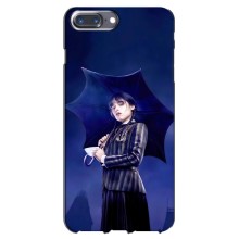 Чохол з картинкою Венсдей на iPhone 7 Plus – Венсдей з парасолькою
