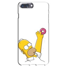 Чехол с Симпсонами для iPhone 7 Plus (VPrint) (Гомер с пончиком)