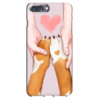 Чехол (ТПУ) Милые собачки для iPhone 7 Plus – Любовь к собакам