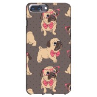 Чехол (ТПУ) Милые собачки для iPhone 7 Plus (Собачки Мопсики)