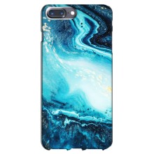 Мраморный чехол на iPhone 7 Plus (VPrint) (Голубой мрамор)