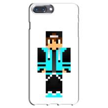 Чохли для iPhone 7 Plus (Персонажі МайнКрафт) (Хлопчик у блакитному)