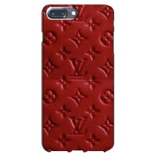 Текстурный Чехол Louis Vuitton для Айфон 7 Плюс (Красный ЛВ)