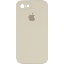 Чехол Silicone Case Square Full Camera Protective (AA) для Apple iPhone 7 / 8 / SE (2020) (4.7") – Бежевый
