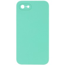 Silicone Case Square Full Camera Protective (AA) NOLOGO для Apple iPhone 7 / 8 / SE (2020) (4.7") – Бірюзовий