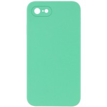 Silicone Case Square Full Camera Protective (AA) NOLOGO для Apple iPhone 7 / 8 / SE (2020) (4.7") – Зелений