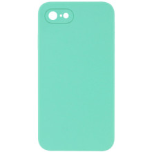 Чехол Silicone Case Square Full Camera Protective (AA) NOLOGO  Apple iPhone 7 / 8 / SE (2020) (4.7") – Бирюзовый