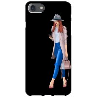 Чехол с картинкой Модные Девчонки iPhone 7 (Девушка со смартфоном)