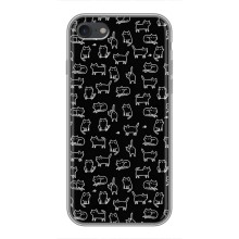 Чехол с принтом для iPhone 7 (AlphaPrint) Модные коты (Меленькие котики)