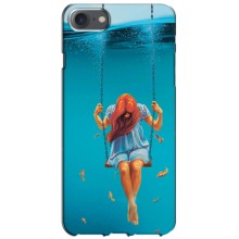 Чехол Стильные девушки на iPhone 7 – Девушка на качели