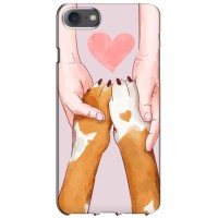 Чехол (ТПУ) Милые собачки для iPhone 7 (Любовь к собакам)