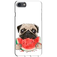 Чехол (ТПУ) Милые собачки для iPhone 7 – Смешной Мопс