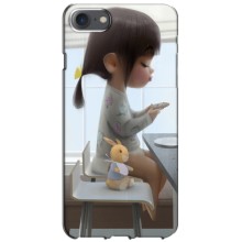 Девчачий Чехол для iPhone 7 (Девочка с игрушкой)