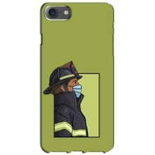 Силиконовый бампер (Работники) на iPhone 7 – Пожарник