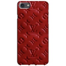 Текстурный Чехол Louis Vuitton для Айфон 7 – Красный ЛВ