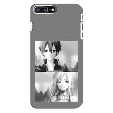 Чехол с персонажами АНИМЕ на iPhone 8 Plus (Кирито-Асуна)
