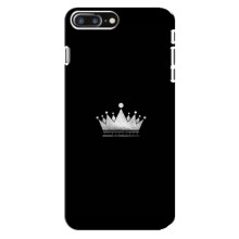 Чехол (Корона на чёрном фоне) для Айфон 8 Плюс – Белая корона