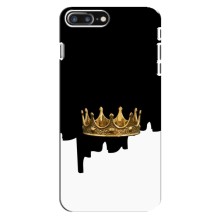 Чехол (Корона на чёрном фоне) для Айфон 8 Плюс – Золотая корона