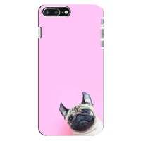 Бампер для iPhone 8 Plus с картинкой "Песики" (Собака на розовом)
