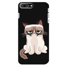 Чехол с принтом для iPhone 8 Plus (AlphaPrint) Модные коты (Грустный кот)