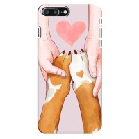 Чехол (ТПУ) Милые собачки для iPhone 8 Plus (Любовь к собакам)