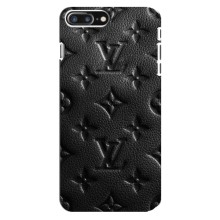 Текстурный Чехол Louis Vuitton для Айфон 8 Плюс (Черный ЛВ)