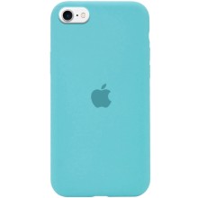 Чехол Silicone Case Full Protective (AA) для Apple iPhone SE (2020) (Бирюзовый)