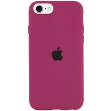 Чехол Silicone Case Full Protective (AA) для Apple iPhone SE (2020) (Бордовый)