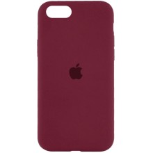 Чехол Silicone Case Full Protective (AA) для Apple iPhone SE (2020) – Бордовый