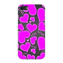 Чехлы для любимой на Айфон СЕ (2020) (VPrint) (Pink hearts)