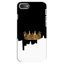 Чехол (Корона на чёрном фоне) для Айфон СЕ2 – Золотая корона