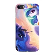 Чехол Unicorn на iPhone SE (2020) (Единорожки на тучках)