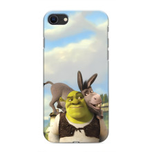 Чехол с мультфильмом Шрек на iPhone SE (2020) – Шрек и осел