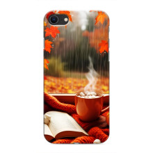 Чехол с уникальным дизайном «Осень с кофе» для iPhone SE (2020) – Кофе и дождь