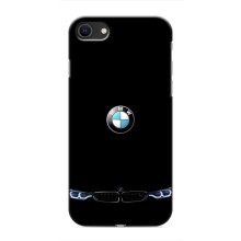 Силиконовый бампер с картинкой машины на iPhone SE (2020) (Черный BMW)