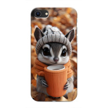 Печатный чехол «Зверята с кофе» для iPhone SE (2020)