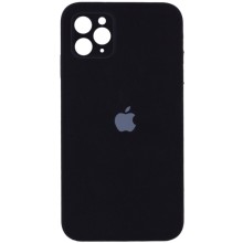 Чехол Silicone Case Square Full Camera Protective (AA) для Apple iPhone 11 Pro Max (6.5") – Черный