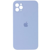 Чехол Silicone Case Square Full Camera Protective (AA) для Apple iPhone 11 Pro Max (6.5") – Голубой
