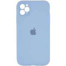 Чохол Silicone Case Square Full Camera Protective (AA) для Apple iPhone 11 Pro Max (6.5") – Блакитний