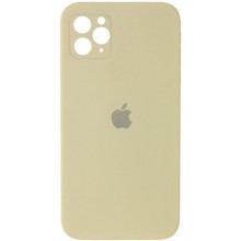 Чохол Silicone Case Square Full Camera Protective (AA) для Apple iPhone 11 Pro Max (6.5") – Жовтий