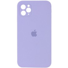 Чехол Silicone Case Square Full Camera Protective (AA) для Apple iPhone 11 Pro Max (6.5") – Сиреневый