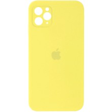 Чехол Silicone Case Square Full Camera Protective (AA) для Apple iPhone 11 Pro Max (6.5") – Желтый