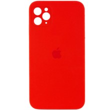 Чехол Silicone Case Square Full Camera Protective (AA) для Apple iPhone 11 Pro Max (6.5") – Красный