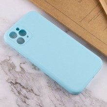 Силиконовый чехол Candy Full Camera для Apple iPhone 11 Pro Max (6.5") – Бирюзовый