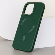 Шкіряний чохол Bonbon Leather Metal Style with MagSafe для Apple iPhone 11 Pro Max (6.5") – Зелений