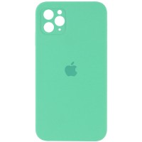 Чехол Silicone Case Square Full Camera Protective (AA) для Apple iPhone 11 Pro Max (6.5") – Зеленый
