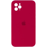 Чохол Silicone Case Square Full Camera Protective (AA) для Apple iPhone 11 Pro Max (6.5") – Червоний