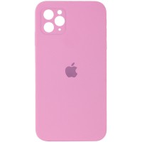 Чохол Silicone Case Square Full Camera Protective (AA) для Apple iPhone 11 Pro Max (6.5") – Рожевий