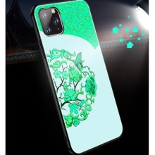 TPU+Glass чехол светящийся в темноте для Apple iPhone 11 Pro Max (6.5&quot;) – Черный