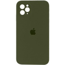 Чехол Silicone Case Square Full Camera Protective (AA) для Apple iPhone 11 Pro Max (6.5") – Зеленый